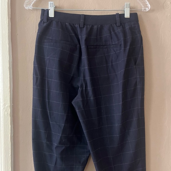 🆕 uniqlo • navy pullon pants with white checkers - Picture 9 of 13